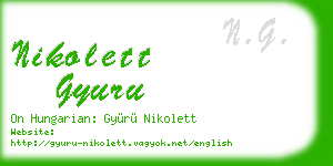 nikolett gyuru business card