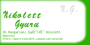 nikolett gyuru business card